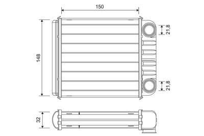 Radiador de calefacción, calefacción interior VALEO 811650