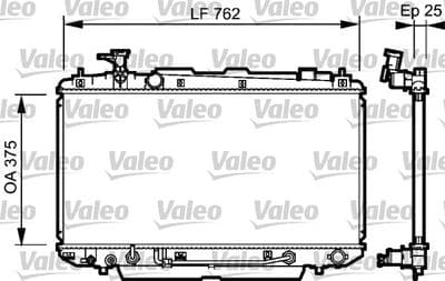 Radiador, refrigeración del motor VALEO 734493