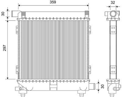Radiador, refrigeración del motor VALEO 701767