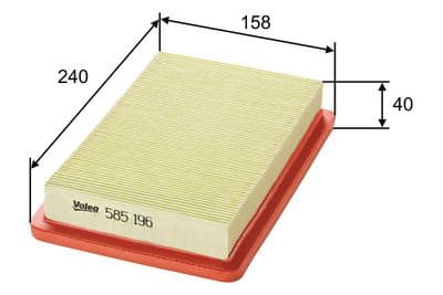 Filtro de aire VALEO 585196
