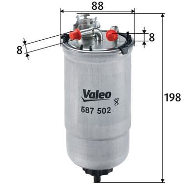 Filtro combustible VALEO 587502