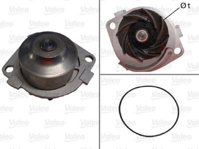 Bomba de agua, refrigeración del motor VALEO 506597