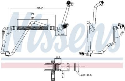 Tubería de alta presión, aire acondicionado NISSENS 841481