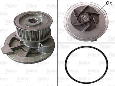 Bomba de agua, refrigeración del motor VALEO 506856
