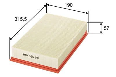 Filtro de aire VALEO 585394
