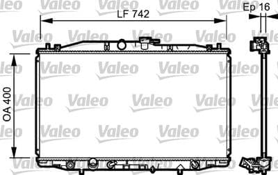 Radiador, refrigeración del motor VALEO 735049