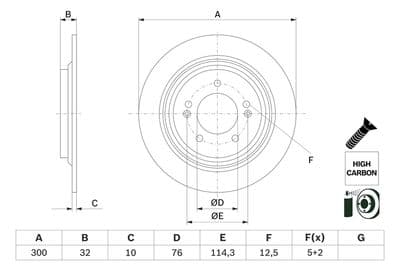 Disco de freno BOSCH 0 986 479 H01