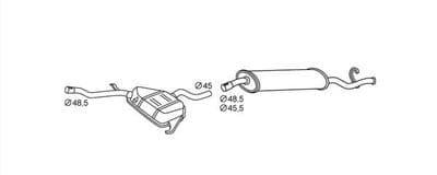 Silenciador posterior HELLA 8LD 366 028-831