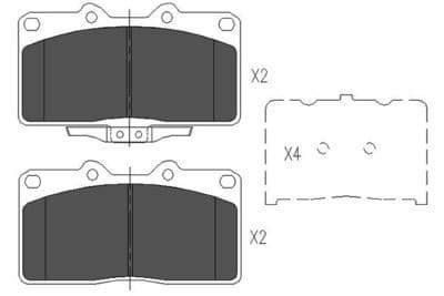 Juego de balatas de freno Kavo Parts KBP-5529