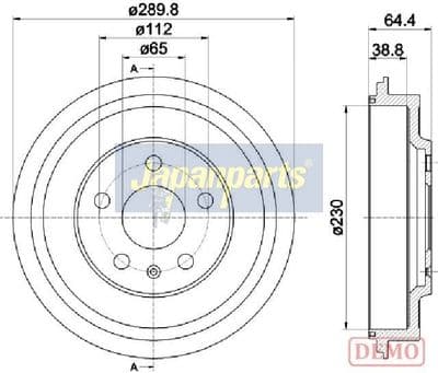 Tambor de freno JAPANPARTS TA-0911C