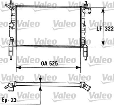 Radiador, refrigeración del motor VALEO 730975