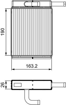 Radiador de calefacción, calefacción interior VALEO 811558