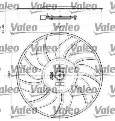 Ventilador, refrigeración del motor VALEO 696350