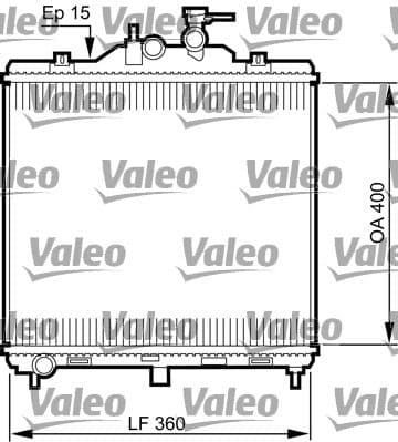 Radiador, refrigeración del motor VALEO 735499