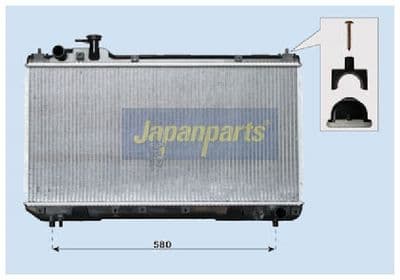 Radiador, refrigeración del motor JAPANPARTS RDA153096