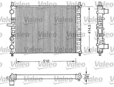 Radiador, refrigeración del motor VALEO 731303