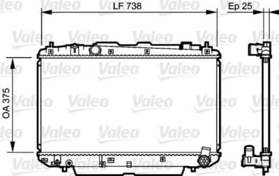 Radiador, refrigeración del motor VALEO 734397