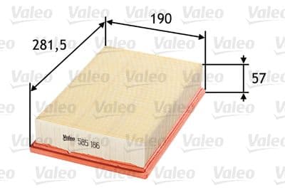 Filtro de aire VALEO 585186