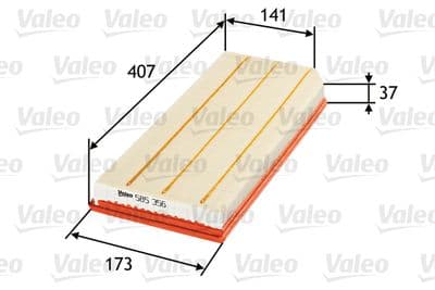 Filtro de aire VALEO 585356