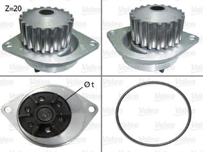 Bomba de agua, refrigeración del motor VALEO 506290