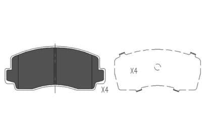 Juego de balatas de freno Kavo Parts KBP-5528