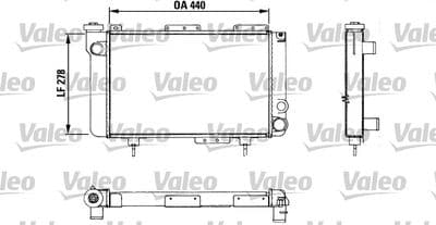 Radiador, refrigeración del motor VALEO 883463