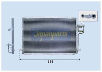 Condensador, aire acondicionado JAPANPARTS CND333028