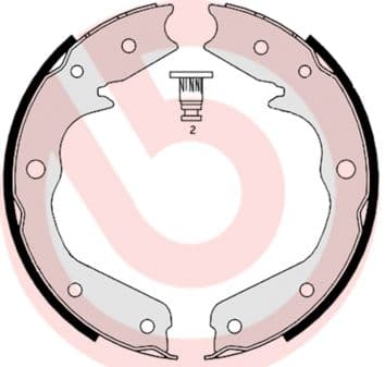 Juego de zapatas de frenos, freno de mano BREMBO S 59 527