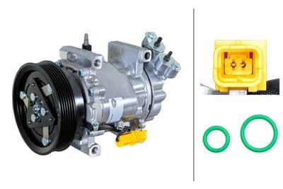 Compresor, aire acondicionado HELLA 8FK 366 200-651