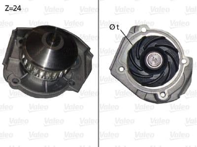 Bomba de agua, refrigeración del motor VALEO 506640