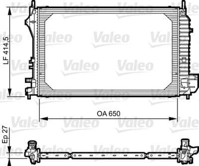 Radiador, refrigeración del motor VALEO 735083