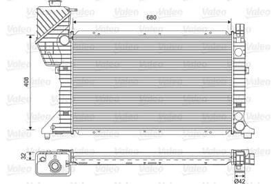 Radiador, refrigeración del motor VALEO 701589