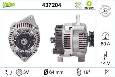 Alternador VALEO 437204