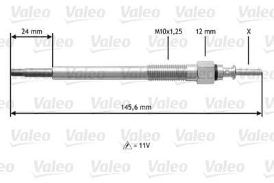 Bujía de precalentamiento VALEO 345133