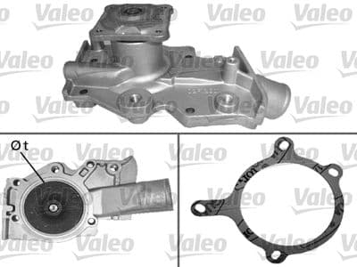 Bomba de agua, refrigeración del motor VALEO 506283