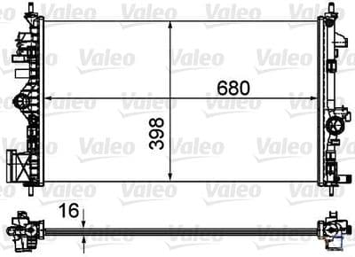 Radiador, refrigeración del motor VALEO 735485