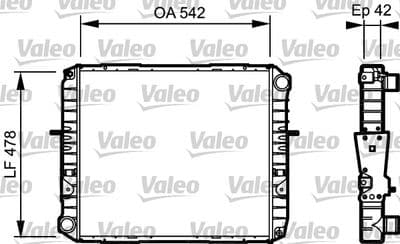 Radiador, refrigeración del motor VALEO 733483