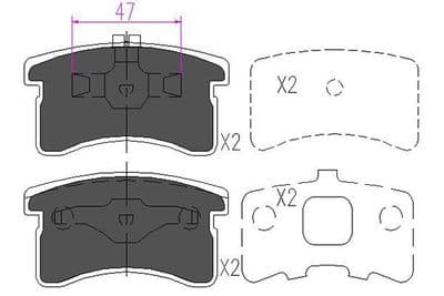 Juego de balatas de freno Kavo Parts KBP-1506