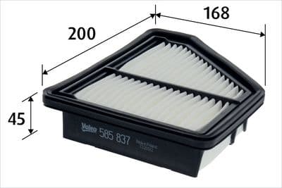 Filtro de aire VALEO 585837