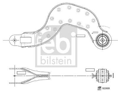 Brazo oscilante, suspensión de ruedas FEBI BILSTEIN 185909