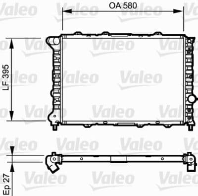 Radiador, refrigeración del motor VALEO 732248