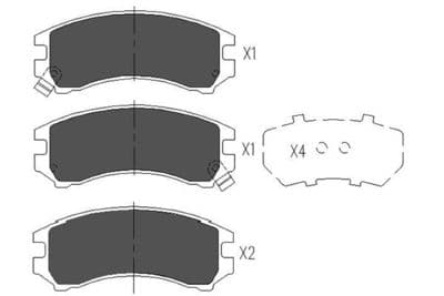 Juego de balatas de freno Kavo Parts KBP-8513