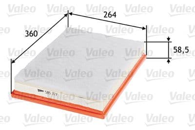 Filtro de aire VALEO 585377