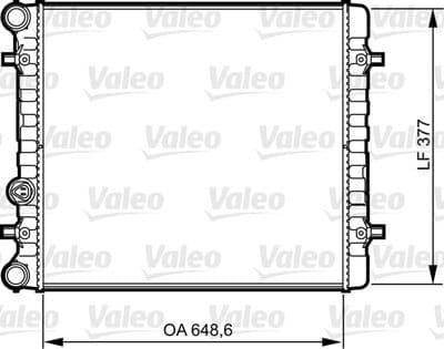 Radiador, refrigeración del motor VALEO 732396