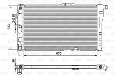 Radiador, refrigeración del motor VALEO 734766
