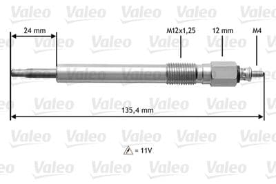 Bujía de precalentamiento VALEO 345178