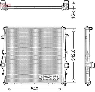 Radiador, refrigeración del motor DENSO DRM01008