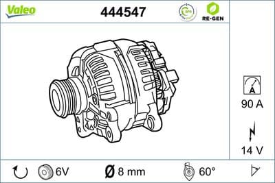 Alternador VALEO 444547