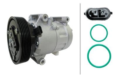 Compresor, aire acondicionado HELLA 8FK 366 204-191