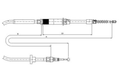 Cable de accionamiento, freno de estacionamiento TEXTAR 44044600